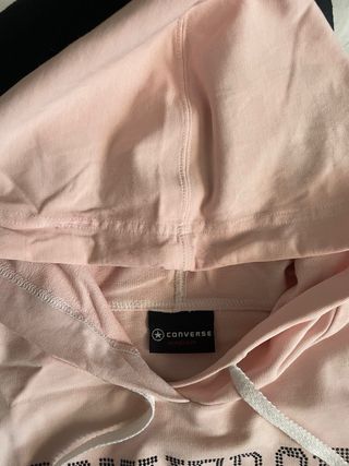 Felpa Converse rosa con strass