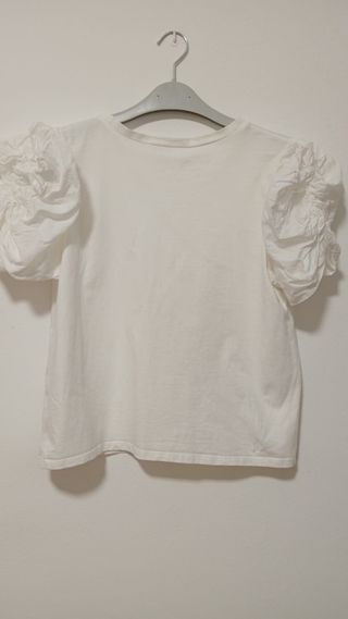 Camiseta Zara Blanca Talla S