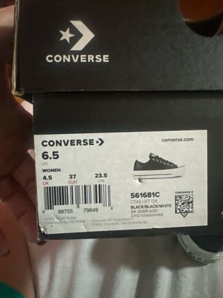 Converse Piel Negras Plataforma