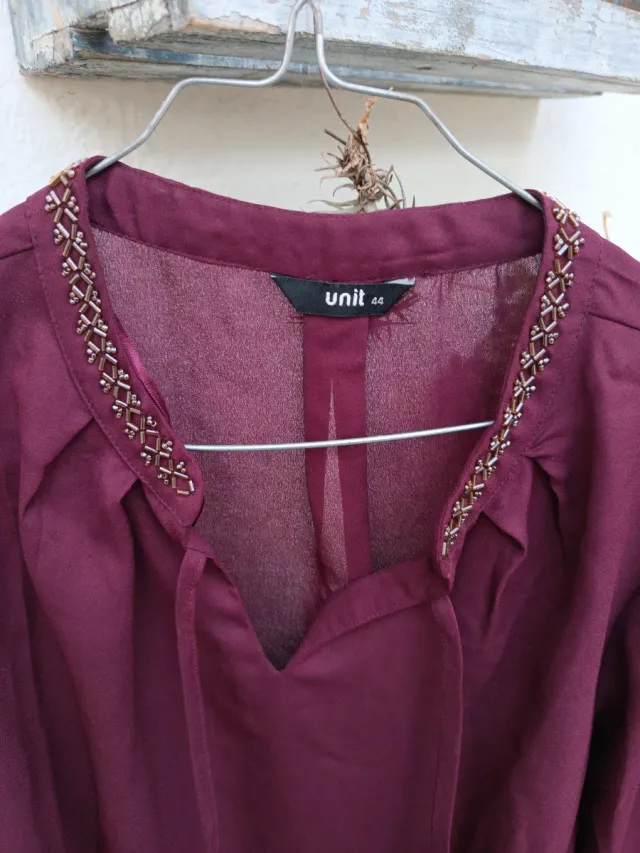 Elegante camisa morada Unit talla M