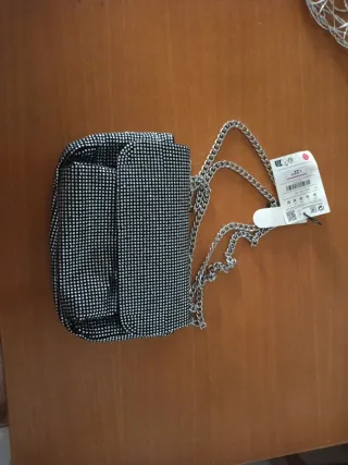 Bolso fiesta pedrería cadena