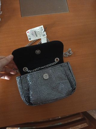 Bolso fiesta pedrería cadena
