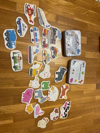Puzzles de madera vehículos y animales