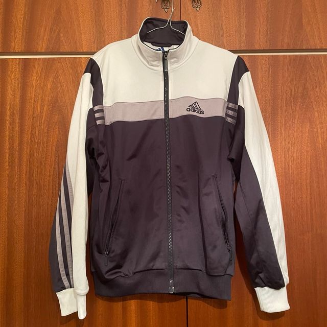 Sudadera Adidas Vintage Blanca y Negra oferta