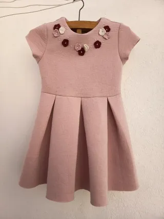 Vestido niña rosa viscosa 6 años