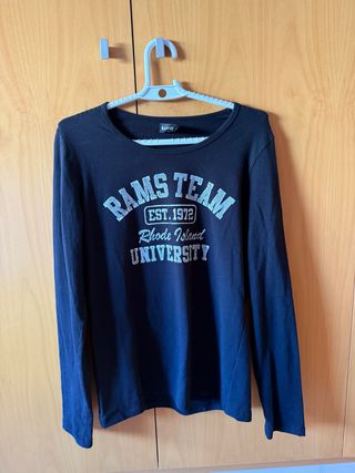 Camiseta RAMS TEAM Negra Estampada University