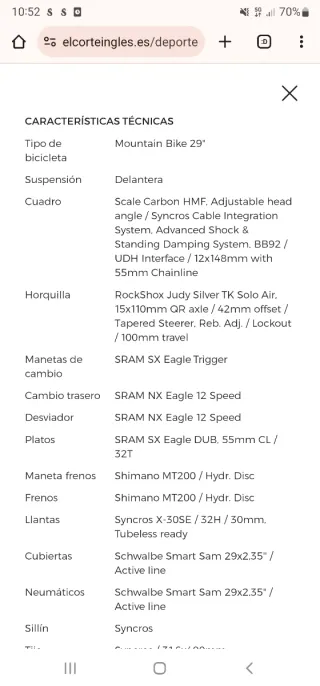 Bicicleta Scott Scale 940 M Carbono 2025
