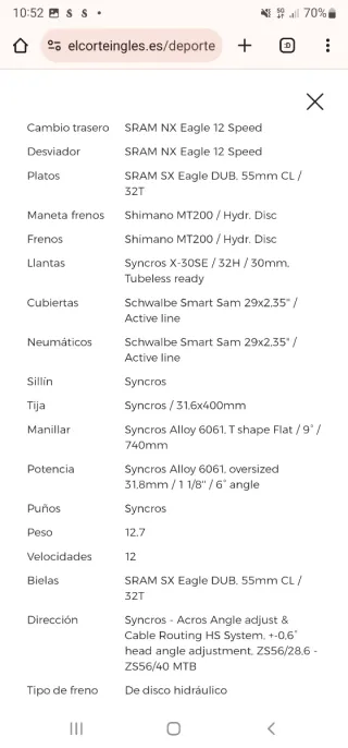 Bicicleta Scott Scale 940 M Carbono 2025