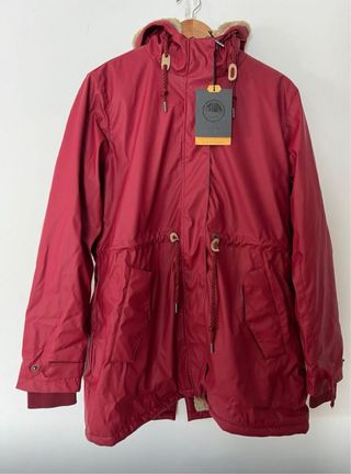 Abrigo G.I.G.A. Dx Parka Mujer Capucha Rojo 