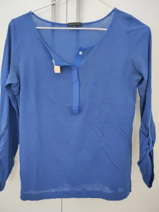 Camiseta Massimo Dutti azul talla S