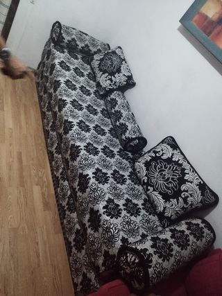 Almohadas decorativas floral blanco y negro