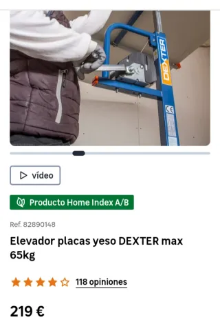 Elevador Placas Pladur Dexter
