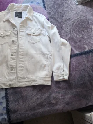 Chaquetapara hombre vaquera blanca