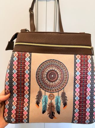 Bolso Chula estilo boho con atrapasueños