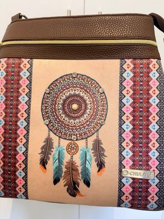 Bolso Chula estilo boho con atrapasueños