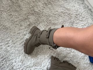 Botas Zara Talla 36 Verde Oliva 2 usos 