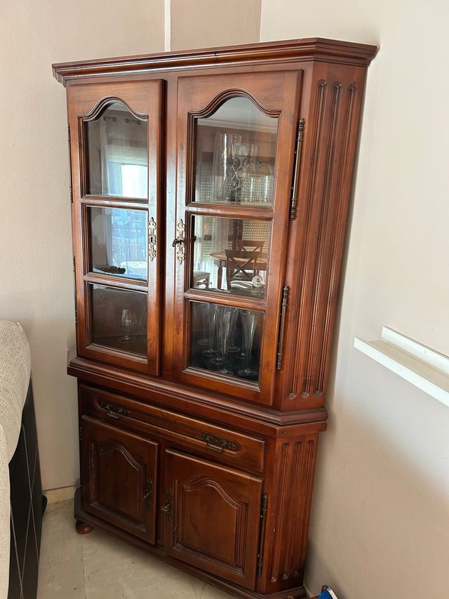 Mueble de salón esquinero de madera