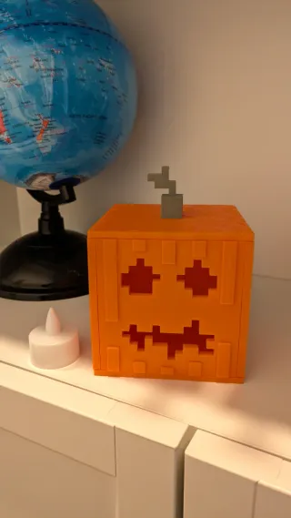 Lampada Zucca Halloween Minecraft