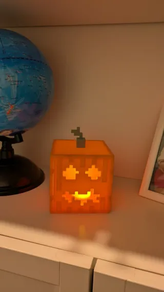 Lampada Zucca Halloween Minecraft