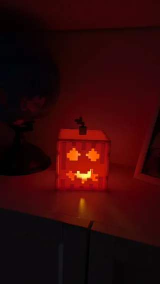 Lampada Zucca Halloween Minecraft