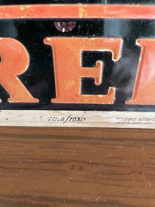 Targa pubblicitaria vintage Pirelli