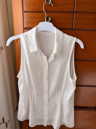 Blusa blanca de vestir