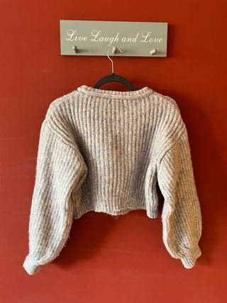 Jersey punto cropped Pull&Bear lila