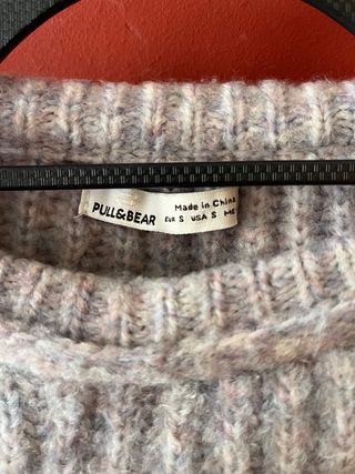Jersey punto cropped Pull&Bear lila