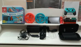 Nintendo Switch V2 Console Neon Blu/Red - BUNDLE