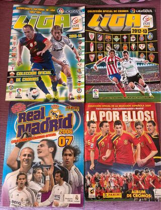 4 Álbumes fútbol + muchos cromos NUEVOS