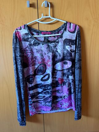 Camiseta Custo Estampada Manga Larga