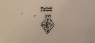 Bandeja porcelana antigua decorada