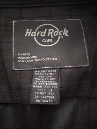 Camicia Hard Rock Cafe Uomo Nera