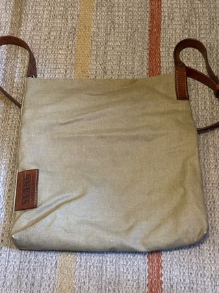 Bolsa Slang Beige/Verde Vintage COMO NUEVA.