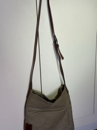Bolsa Slang Beige/Verde Vintage COMO NUEVA.
