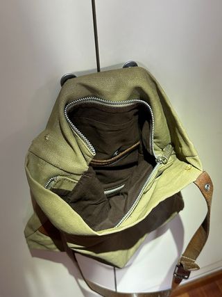 Bolsa Slang Beige/Verde Vintage COMO NUEVA.