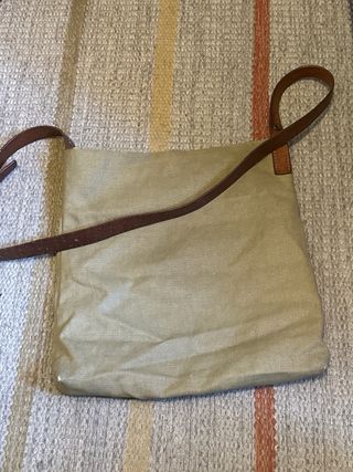 Bolsa Slang Beige/Verde Vintage COMO NUEVA.
