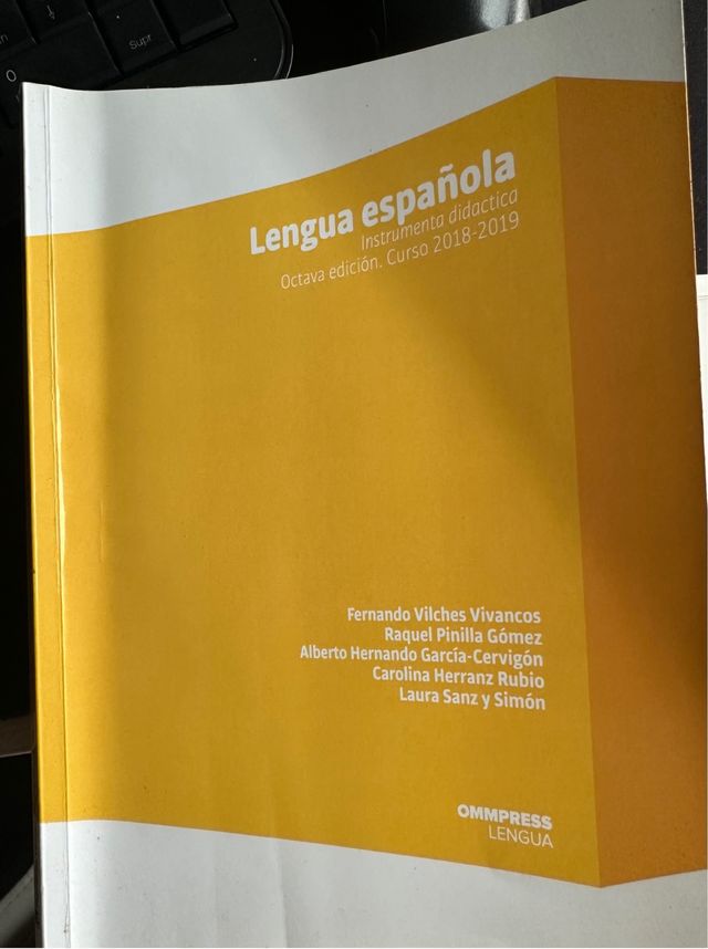 Libro “lengua española” Instrumenta didáctica.2018
