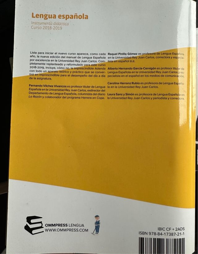 Libro “lengua española” Instrumenta didáctica.2018