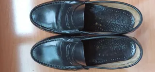 Zapatos castellanos vestir negros para hombre