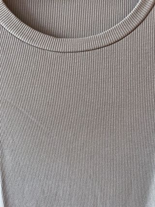 Vestido beige de canalé Armonias