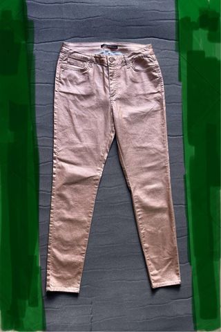 Pantalón Yerse Lúrex metalizado Cobre cobrizo