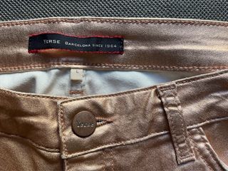 Pantalón Yerse Lúrex metalizado Cobre cobrizo
