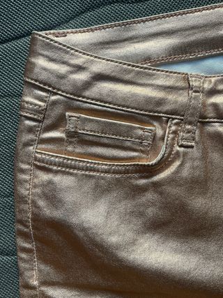 Pantalón Yerse Lúrex metalizado Cobre cobrizo