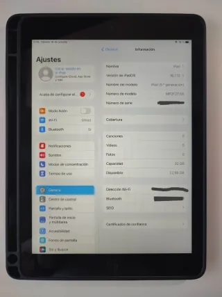 iPad 5ª Gen 32GB Space Gray