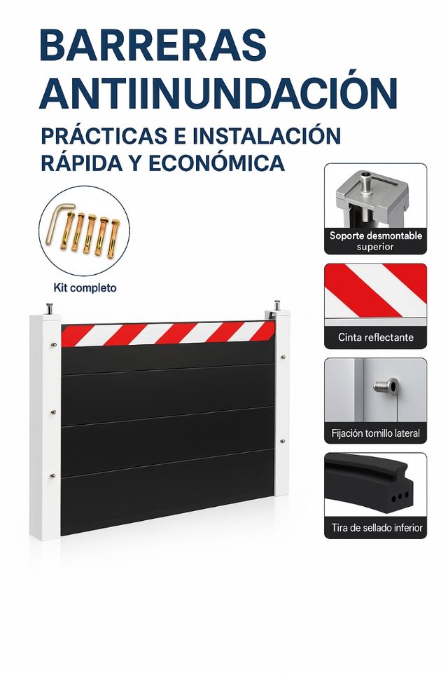 Barreras anti inundaciones para viviendas.