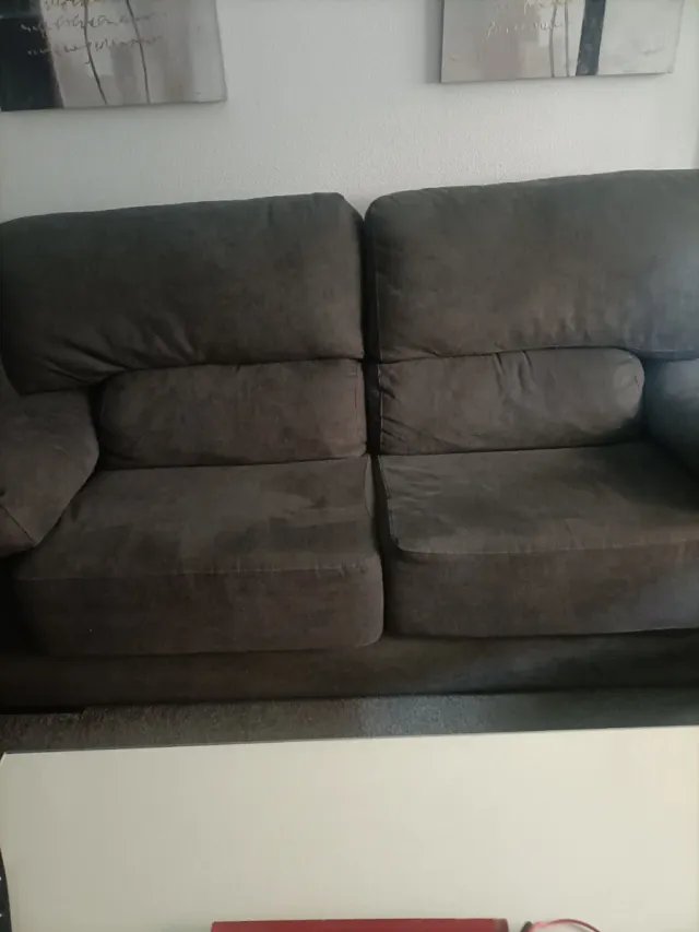 Sofá de 3 plazas gris 
