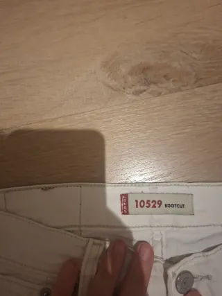Pantalón campana vaquero Levi's blanco
