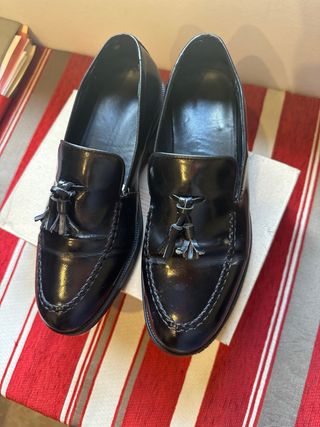 zapatos mocasines hombre negro  1 puesta