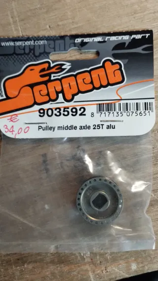 Serpent 903592 Puleggia 25T Alu